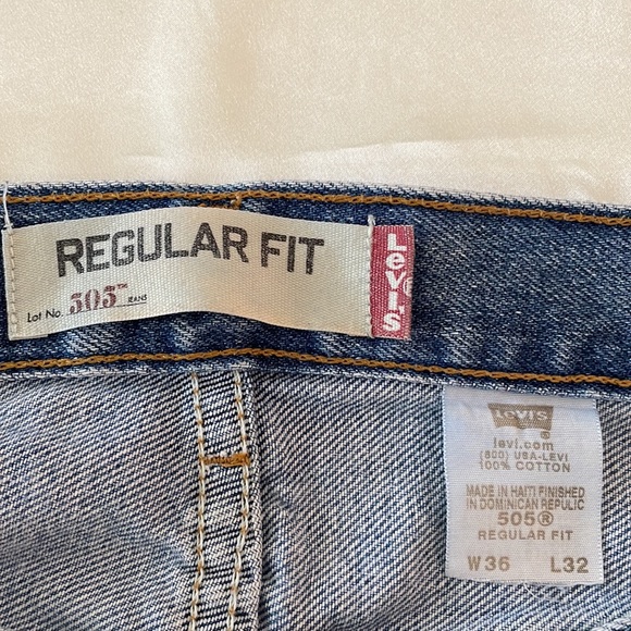 Levi’s 505 Regular Fit Men’s Jeans W36 L 32 - Picture 7 of 7